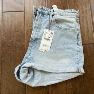 NWT! Zara high waisted mom shorts